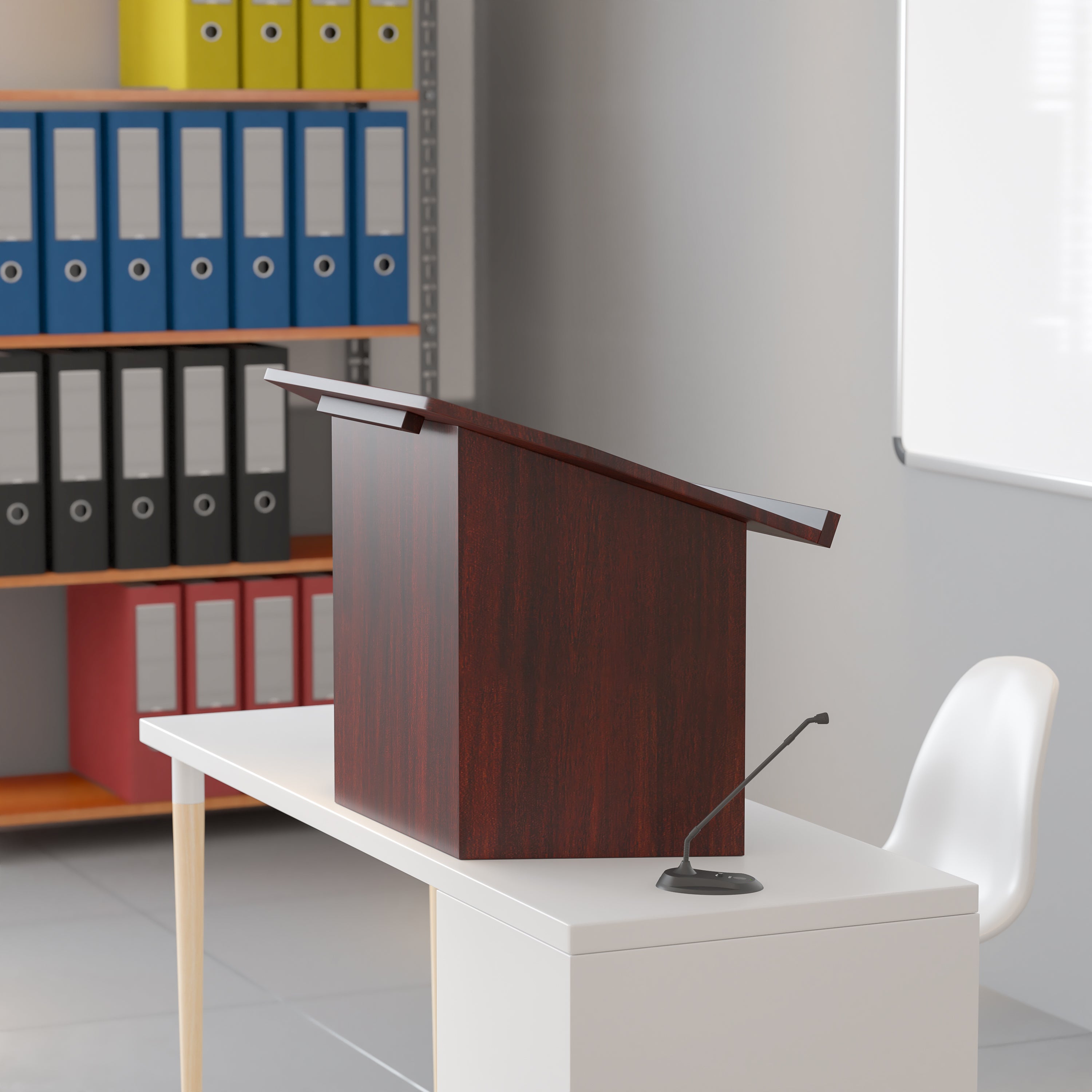 Mysta Foldable Tabletop Lectern in Mahogany