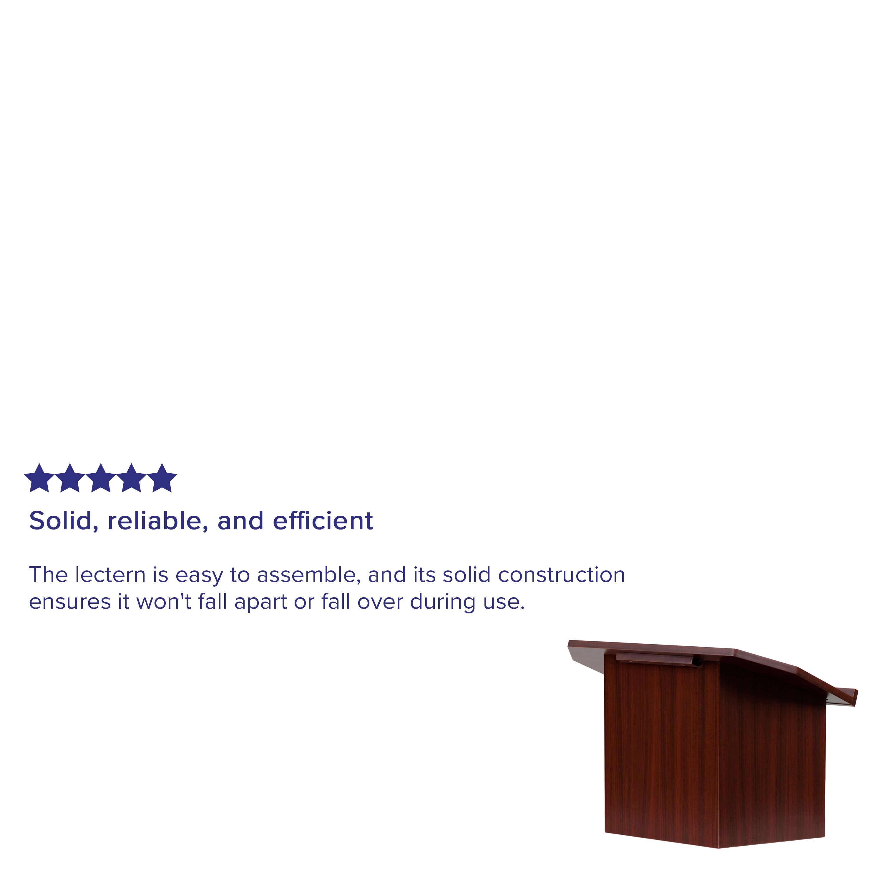Mysta Foldable Tabletop Lectern in Mahogany