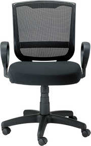 Office Chair With Maze Loop Arms - Black Fabric
