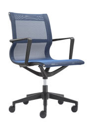 Kinetic Black Frame Designer Spider Mesh Colors - Blue Fabric