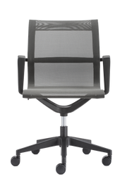 Kinetic Black Frame Designer Spider Mesh Colors - Grey Fabric