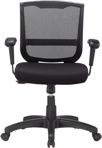 Maze Chair With Adjustable Arms - Black Fabric