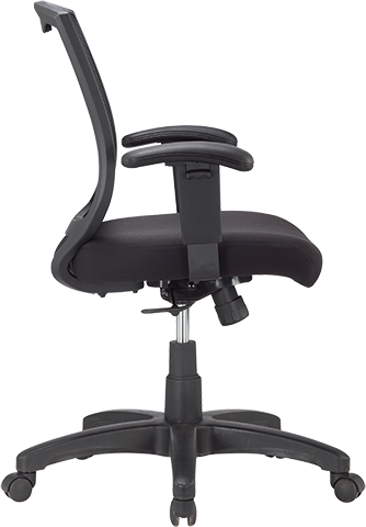 Maze Chair With Adjustable Arms - Black Fabric