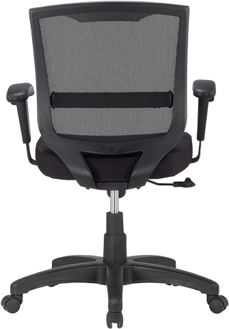 Maze Chair With Adjustable Arms - Black Fabric