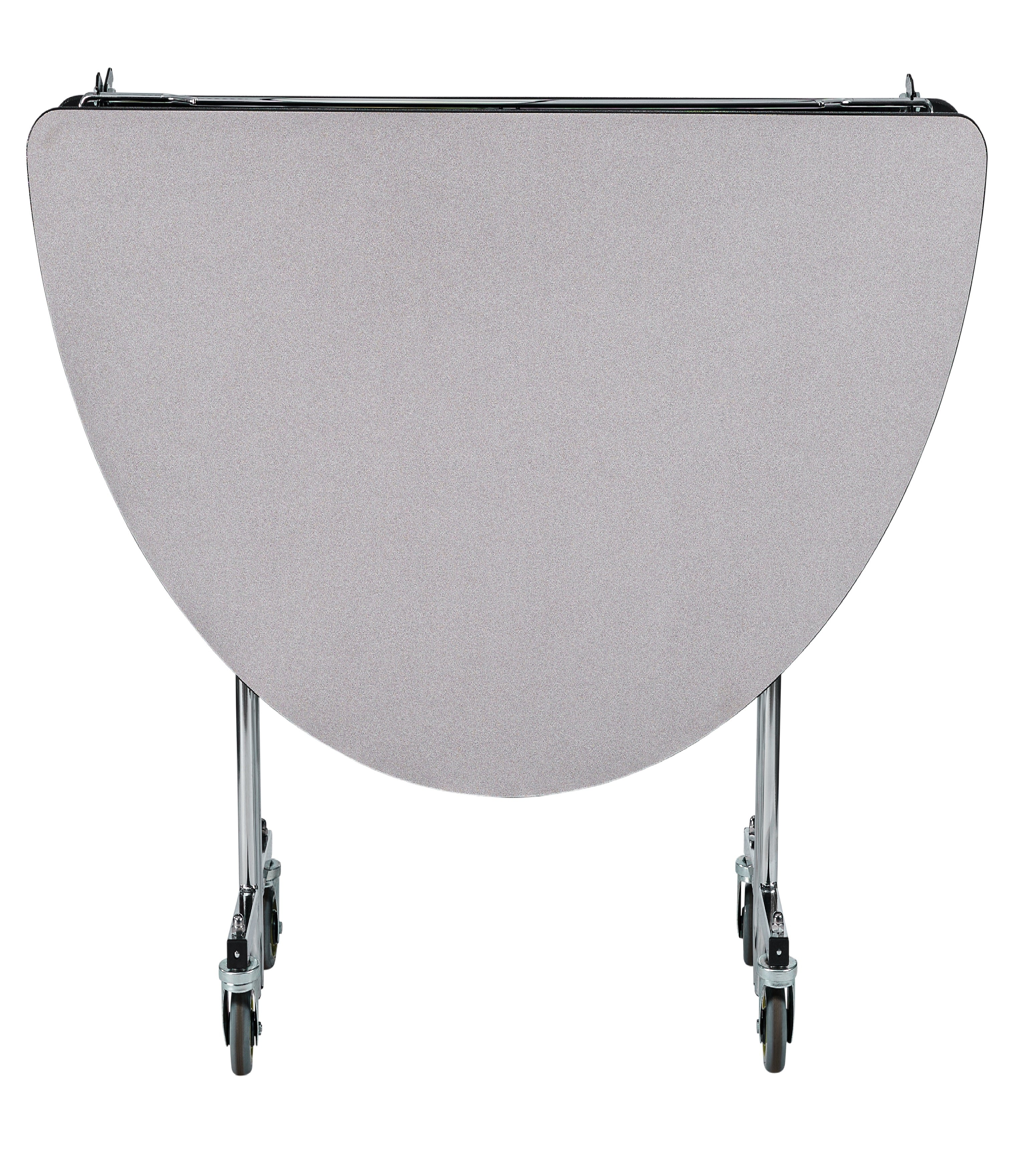 NPS® Mobile Cafeteria Table, 72" Oval, Plywood Core, Edge Type: ProtectEdge, Frame Type: Chrome (Specify Laminate Color and Height)