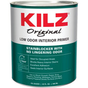 Kilz Original Low Odor Oil-Based Interior Primer Sealer Stainblocker, White, 1 Qt.