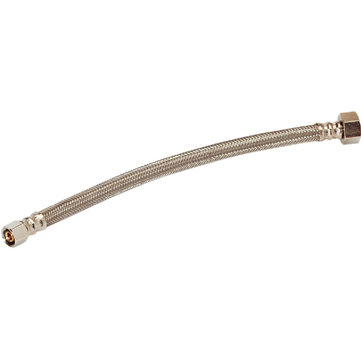 3/8 In. C X 1/2 In. F X 12 In. L Stainless Steel Faucet Connector