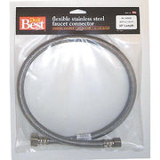 3/8 In. C X 1/2 In. F X 30 In. L Stainless Steel Faucet Connector
