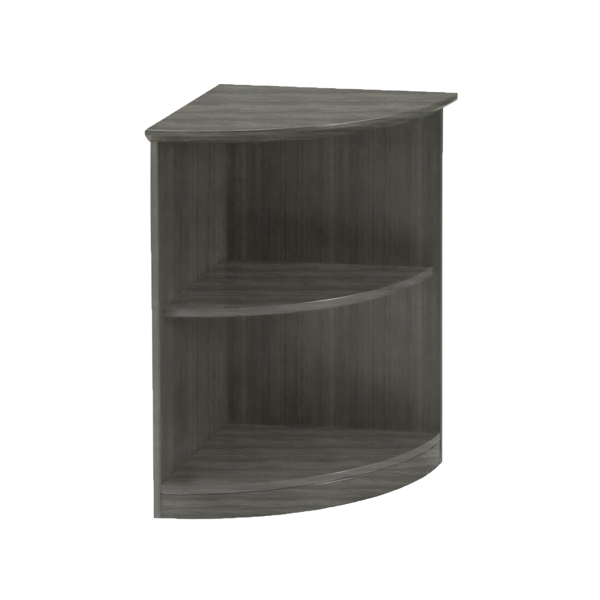Bookcase Quarter Rnd 2-Shelf