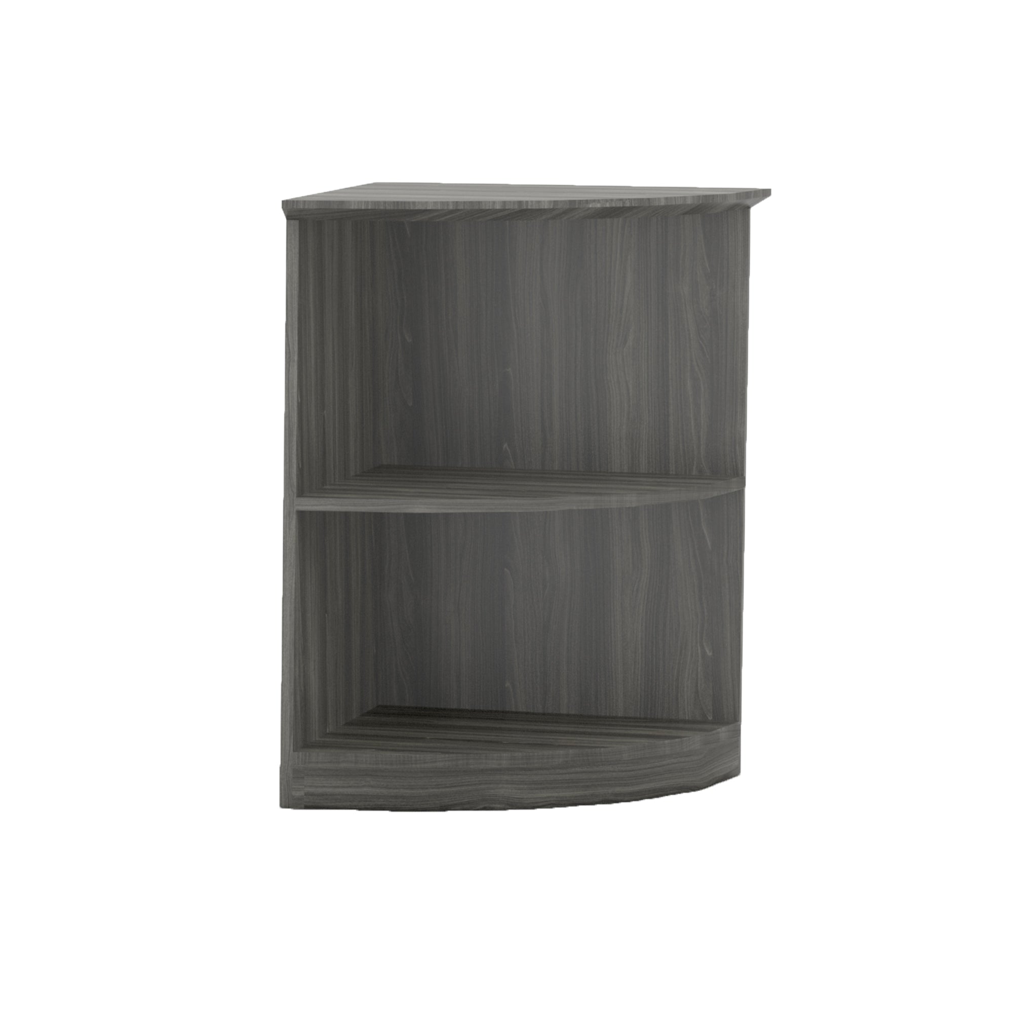 Bookcase Quarter Rnd 2-Shelf