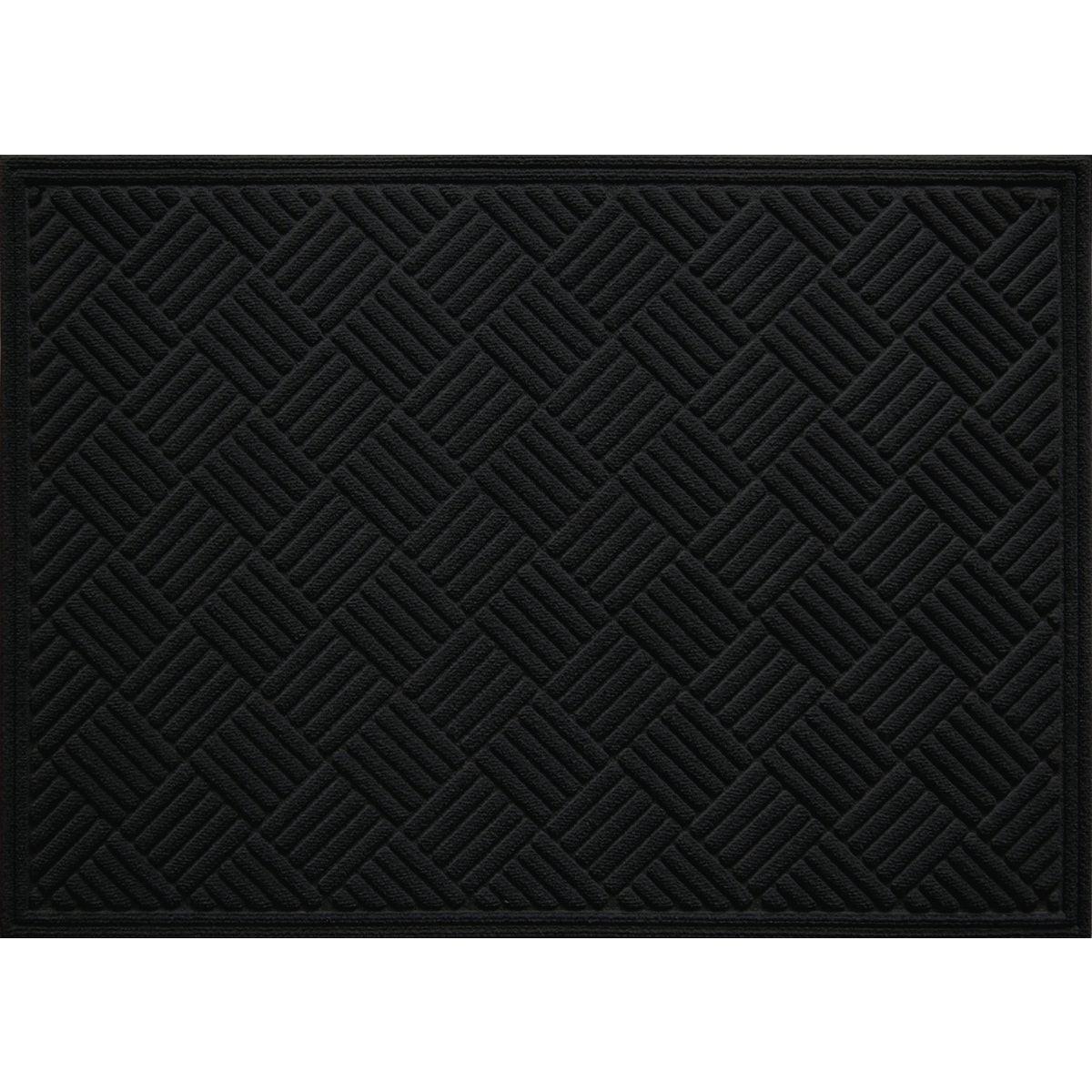 Multy Home Contours 3 Ft. x 4 Ft. Black Carpet Utility Floor Mat, Indoor/Outdoor
