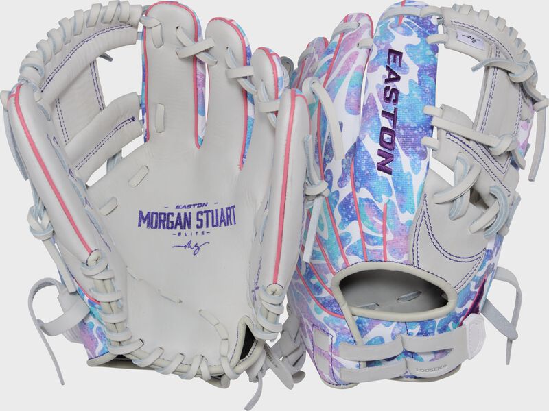 Easton Elite Series Morgan Stuart 11.5-Inch Softball Glove - Left Hand Thrower - White/Tie Dye