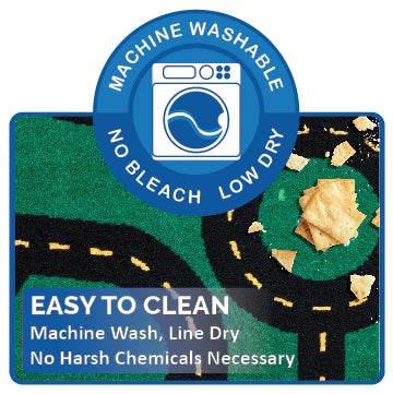 Microdots Nature Colors Value Rug - 3ft x 4ft 6in - Teal Blue