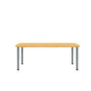 Rectangular Table, Adjustable Height Legs, Table Top Height Range 14" to 23", Ready-To-Assemble, Maple/Maple, 14-23"H x 48"W x 24"D