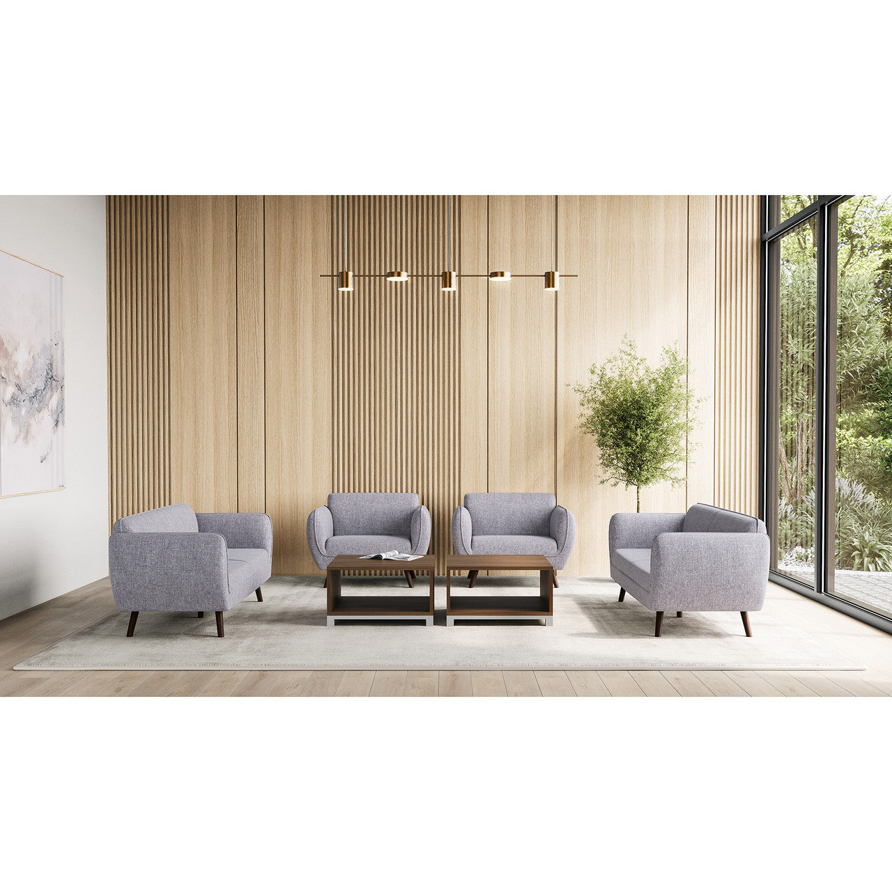 OfficeSource Mason Sofa - Ash