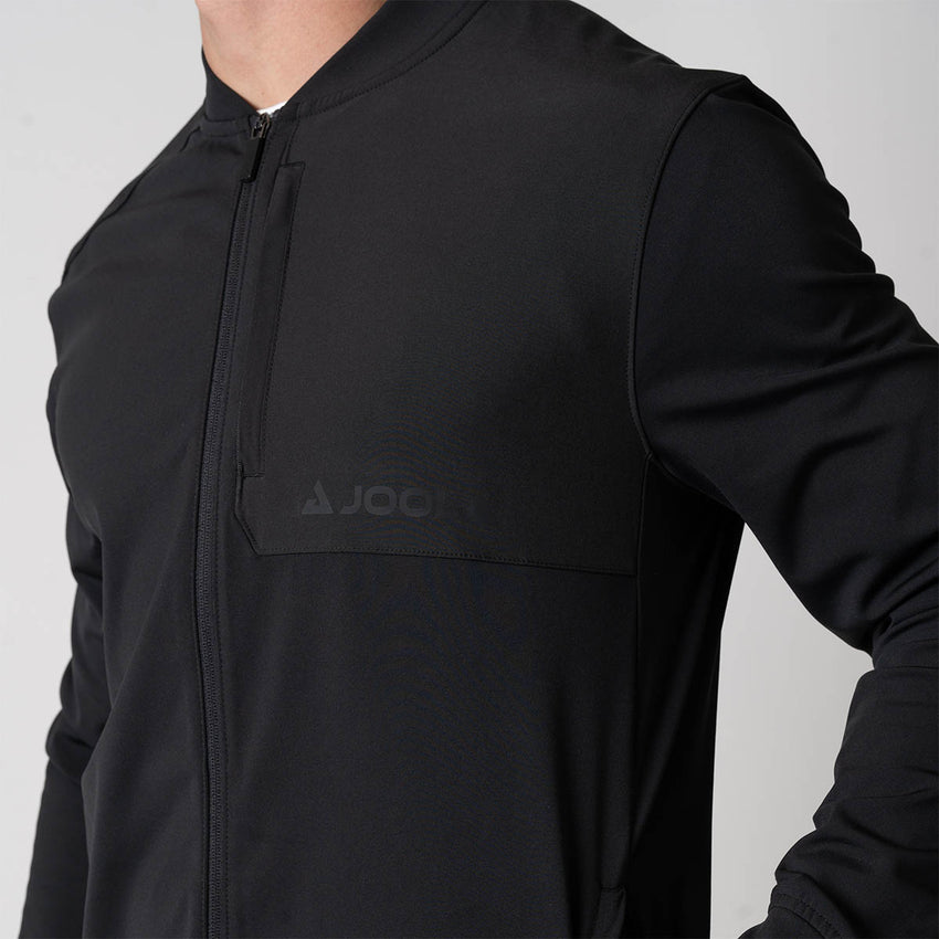 Men's Warm Up Full Zip Jacket (Black) - M