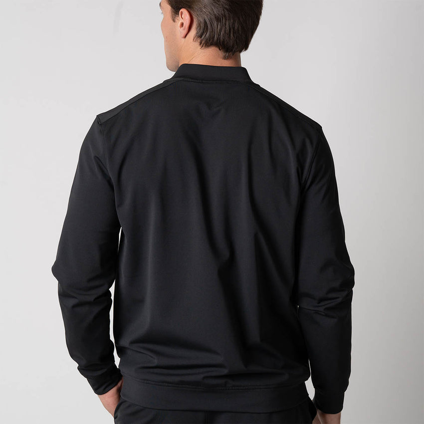Men's Warm Up Full Zip Jacket (Black) - S