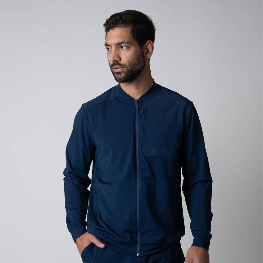Men's Warm Up Full Zip Jacket (Navy) - XL
