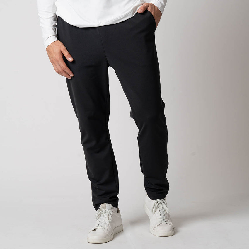 Men's Warm Up Tapereded Pants (Black) - XXL