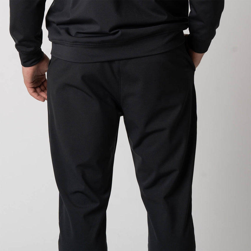 Men's Warm Up Tapereded Pants (Black) - L