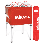 Essentials/Accessories, Ball Carts - Classic Collapsible Volleyball Cart With Carrying 6 Ball Bag, Scarlet