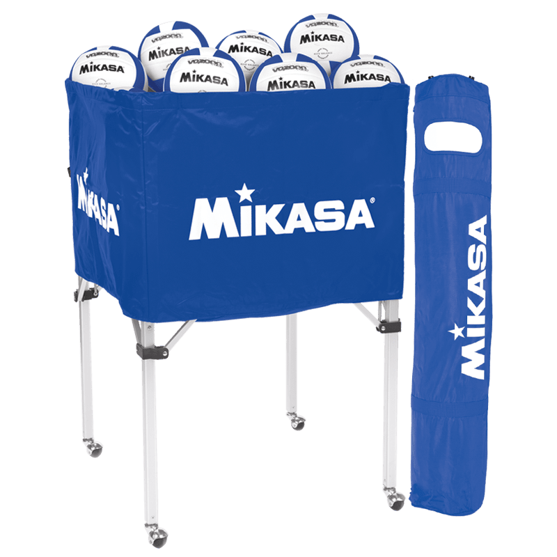 Essentials/Accessories, Ball Carts - Classic Collapsible Volleyball Cart With Carrying 6 Ball Bag, Royal