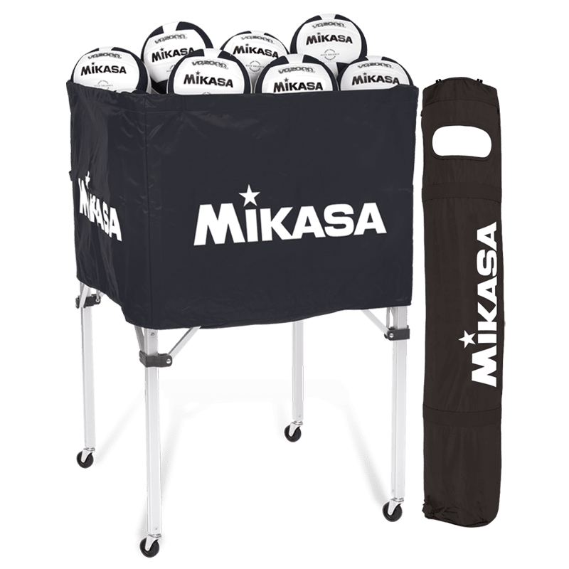 Essentials/Accessories, Ball Carts - Classic Collapsible Volleyball Cart With Carrying 6 Ball Bag, Black