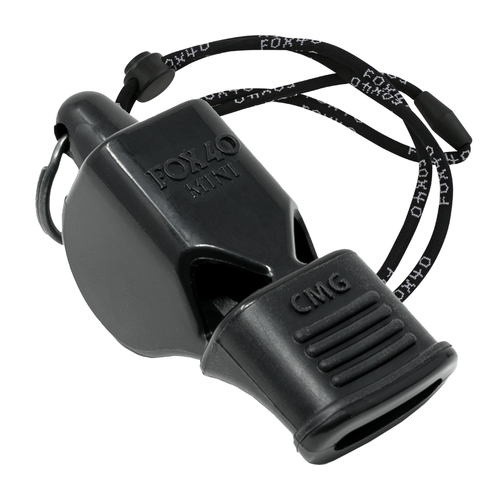 Mini CMG Official W/ Breakaway Lanyard Whistle - BLACK