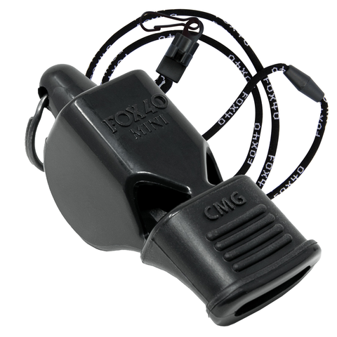 Mini CMG Official W/ P.T.S. Lanyard Whistle - BLACK