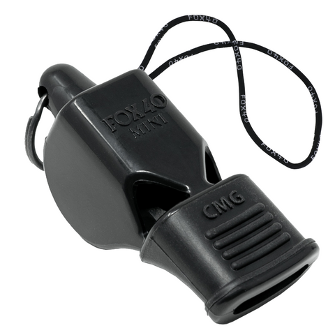 Mini CMG Official W/ Wrist Lanyard Whistle - BLACK
