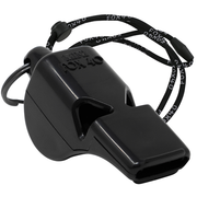 Mini Official W/ Breakaway Lanyard Whistle - BLACK