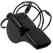 Mini Official W/ P.T.S. Lanyard Whistle - BLACK