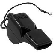 Mini Official W/ 9" Lanyard Whistle - BLACK
