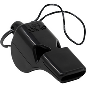 Mini Official W/ Wrist Lanyard Whistle - BLACK