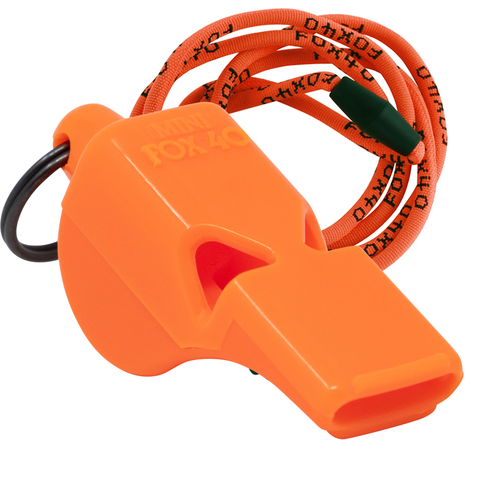 Mini Safety W/ Breakaway Lanyard Whistle - ORANGE