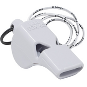 Mini Safety W/ Breakaway Lanyard Whistle - WHITE