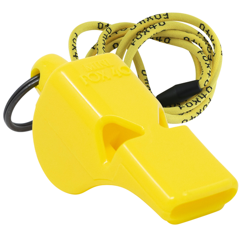 Mini Safety W/ Breakaway Lanyard Whistle - YELLOW