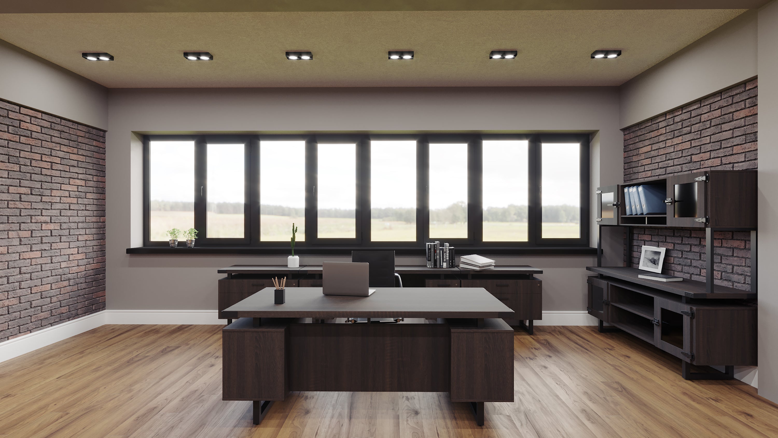 Mirella Low Wall Cabinet Glass