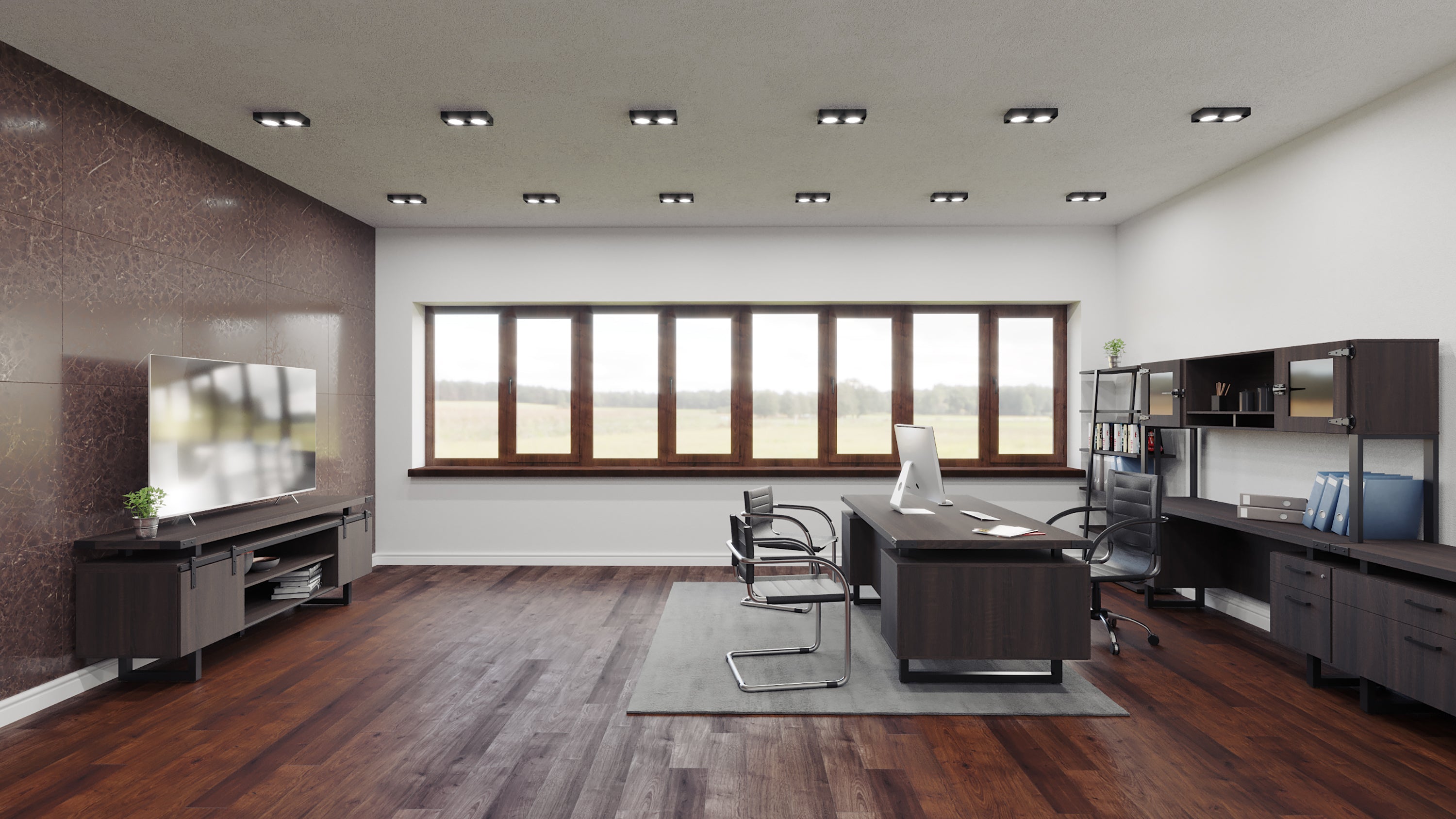 Mirella Low Wall Cabinet Wood