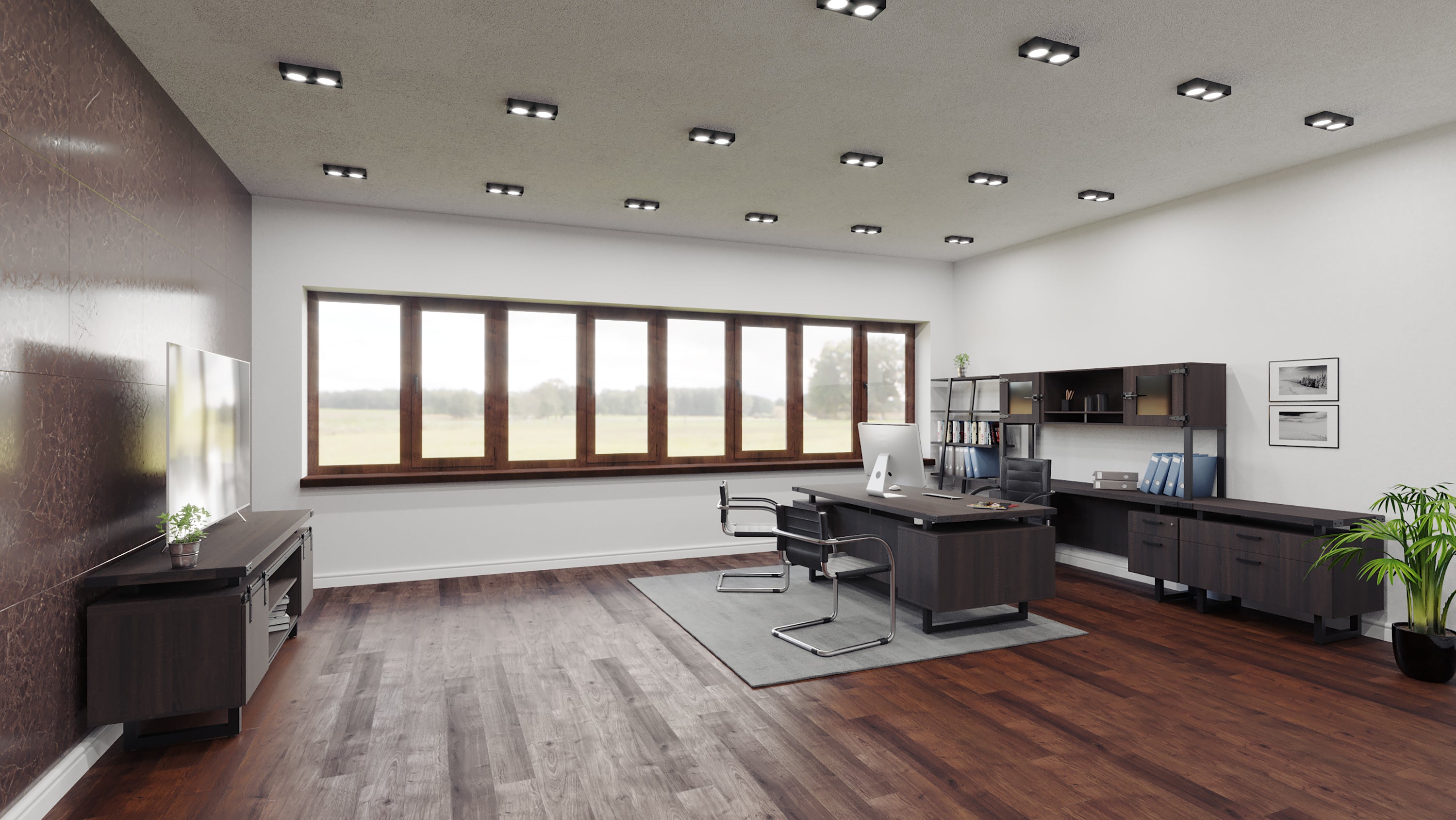 Mirella Low Wall Cabinet Wood