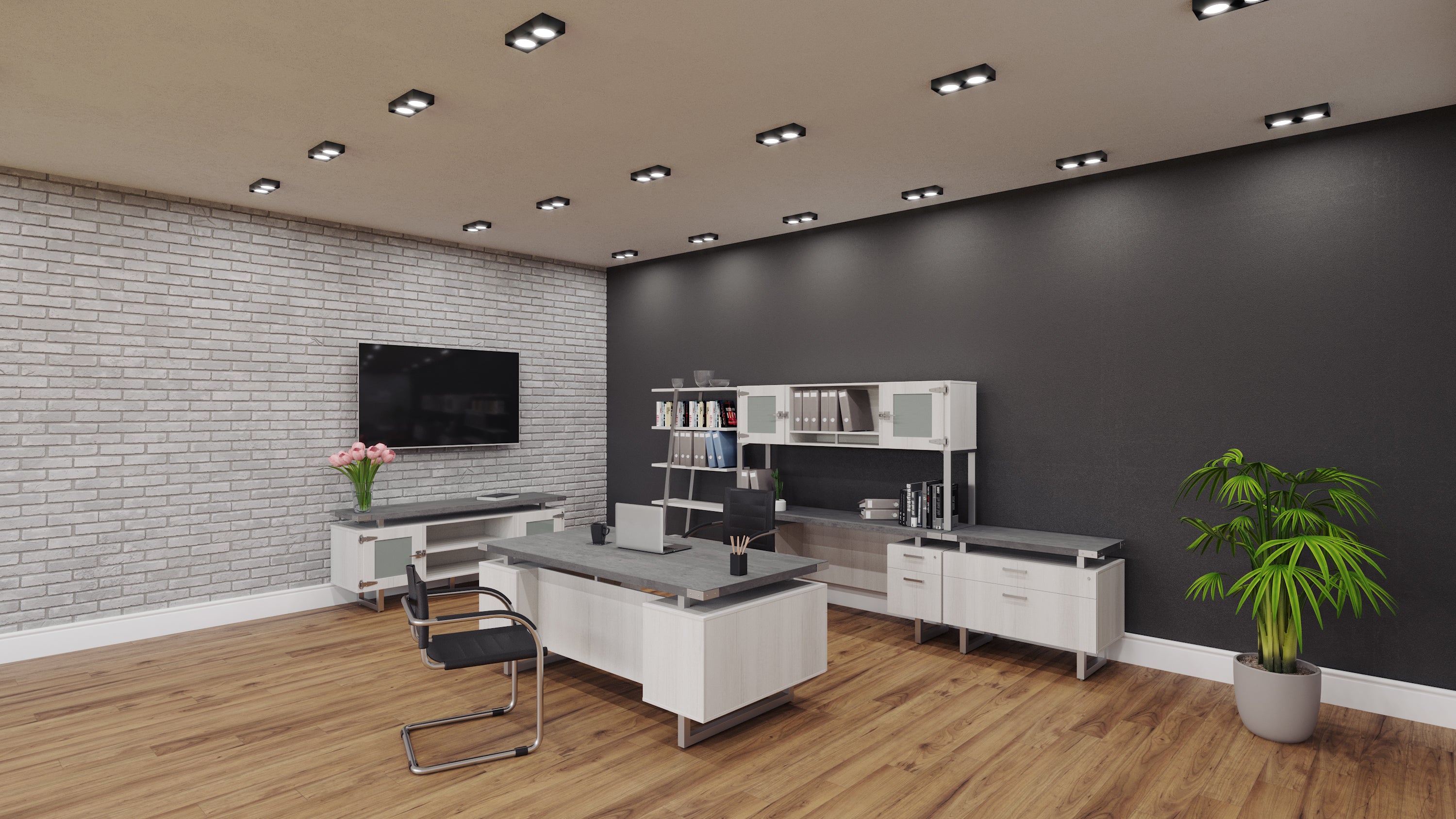 Mirella Low Wall Cabinet Glass