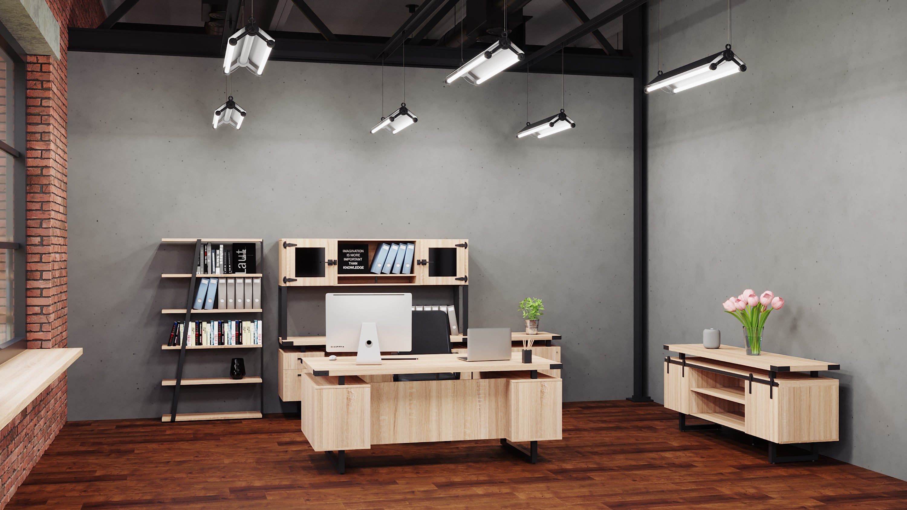 Mirella Low Wall Cabinet Wood