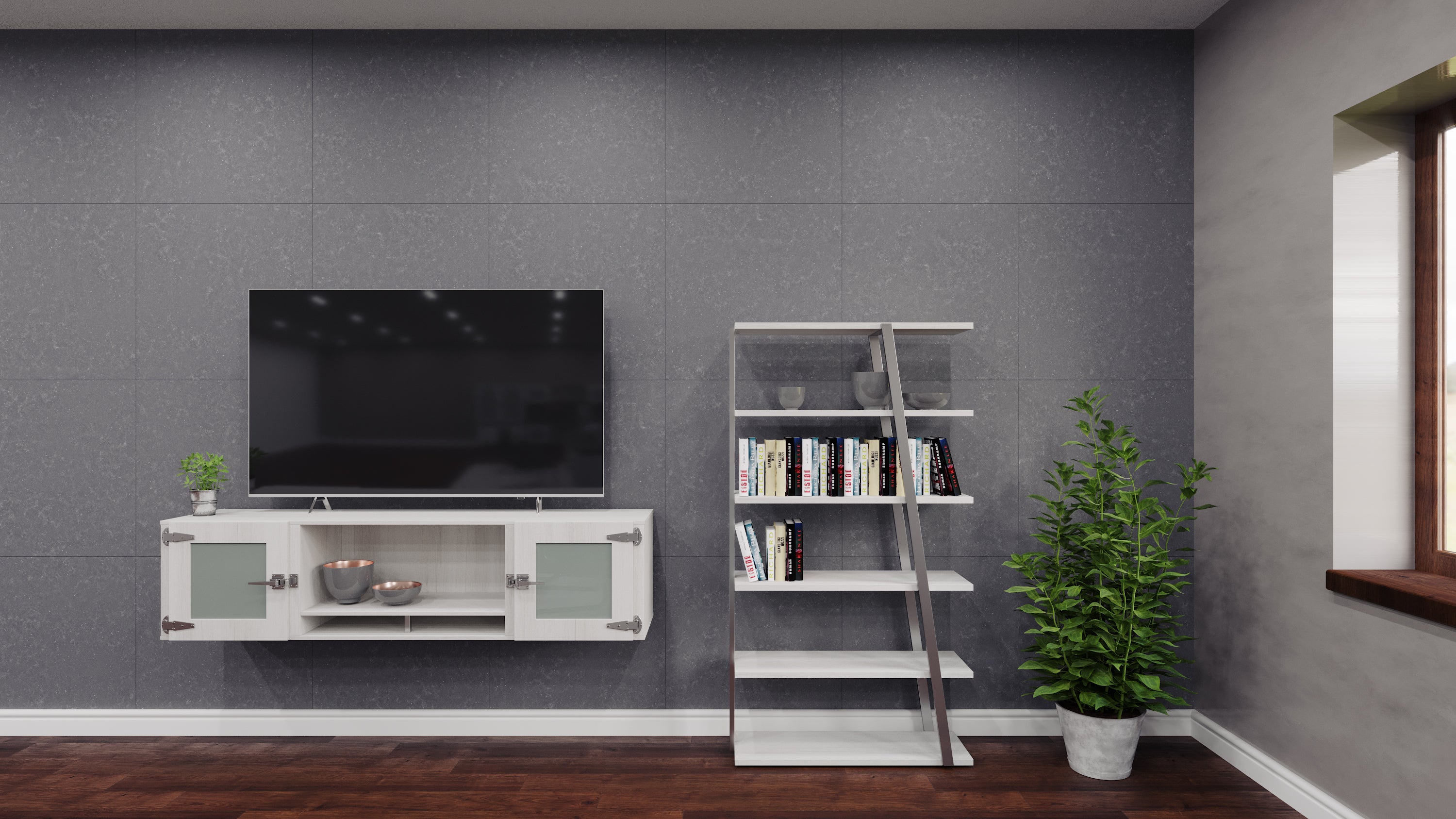 Mirella Hutch Gls Hinged Doors