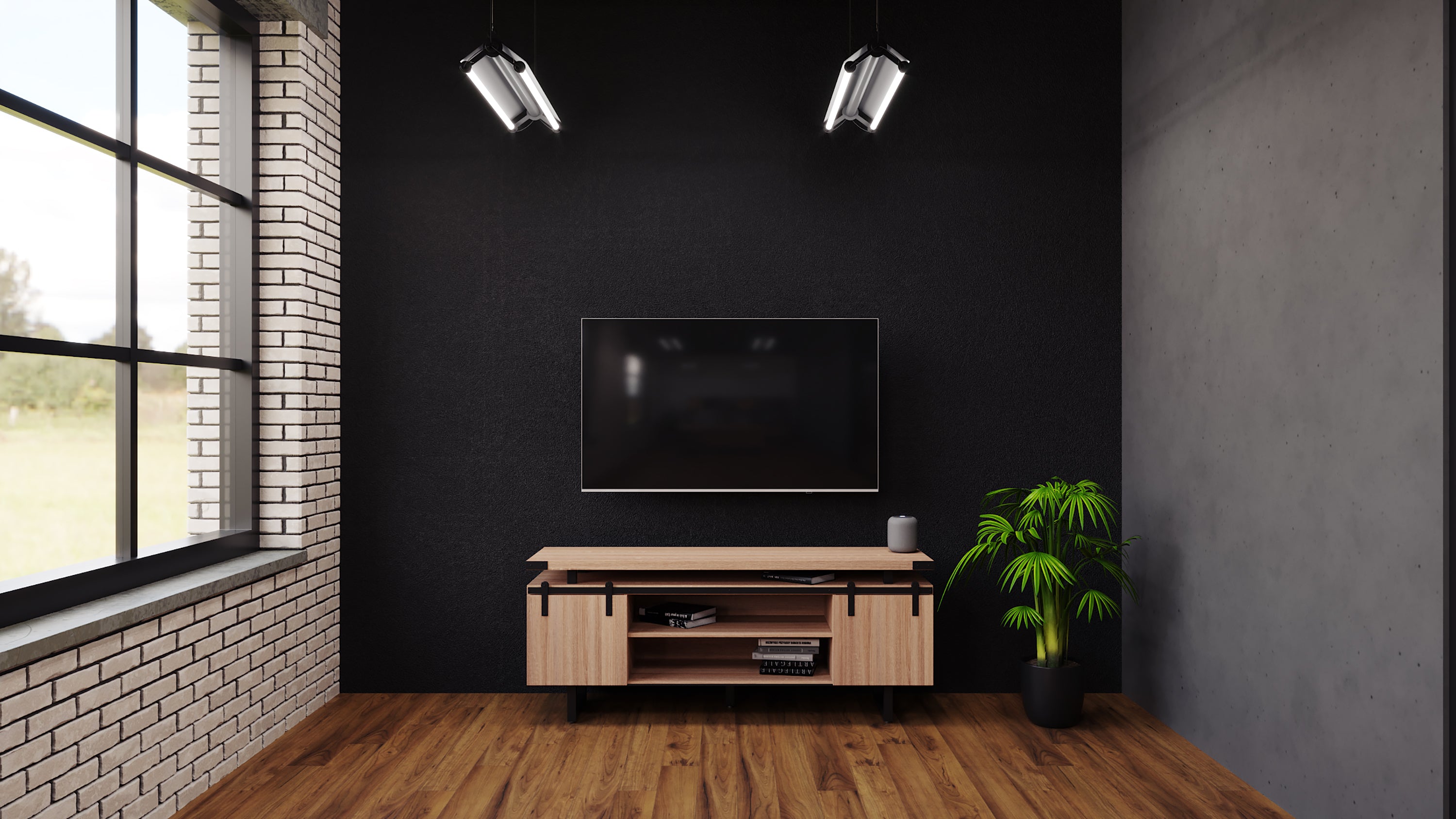 Mirella Low Wall Cabinet Wood