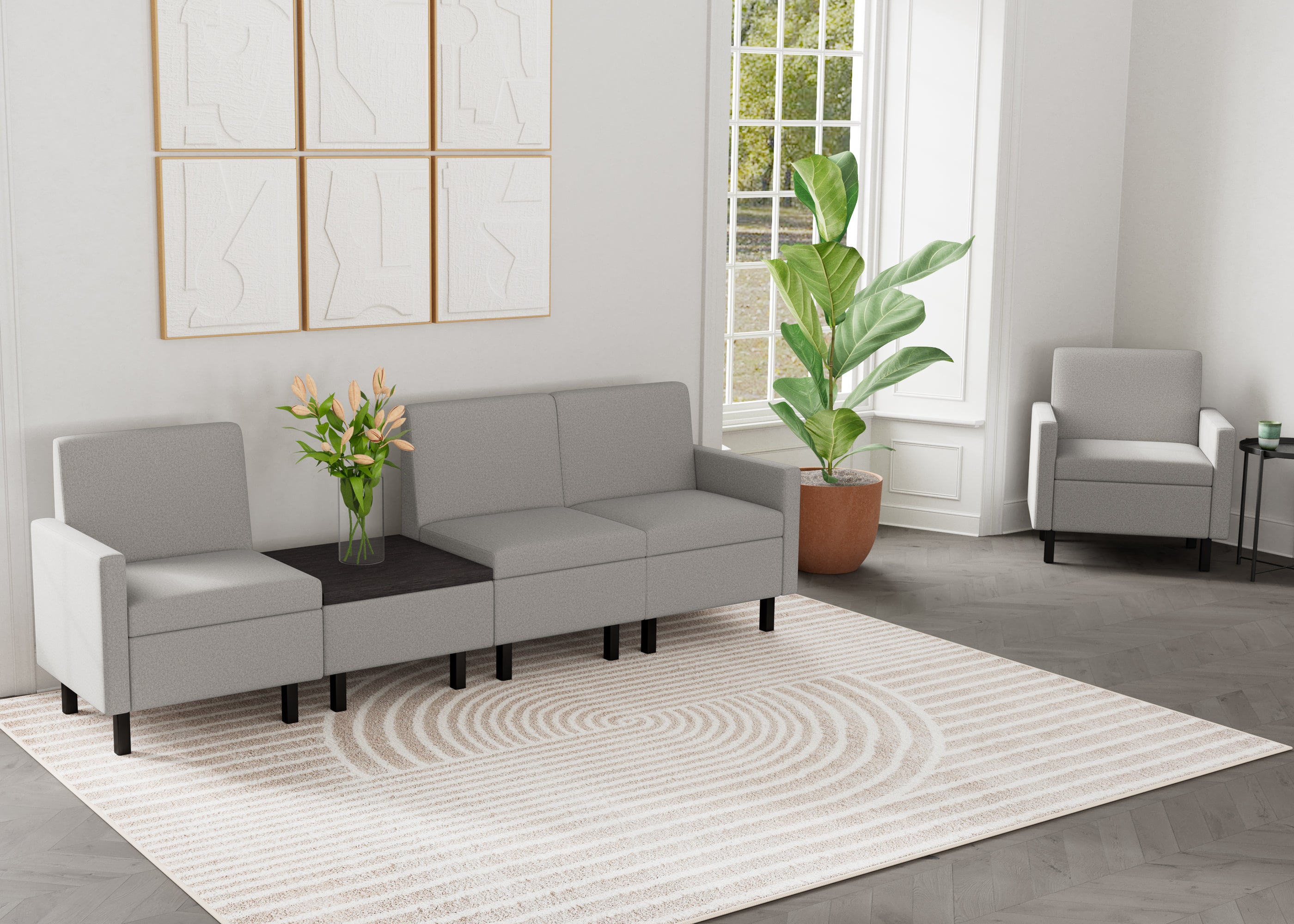 Movvi Single Seat Both Arms