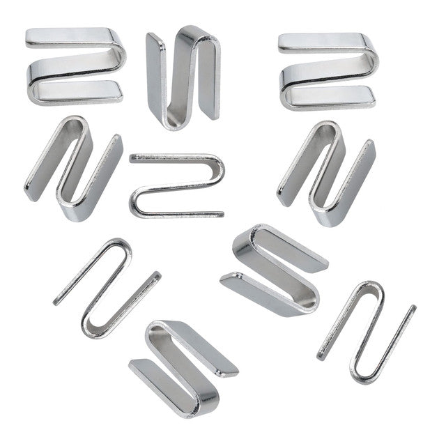OfficeSource  N-Shaped Chrome Connector for Wire Racks - Pack of 10 - Chrome