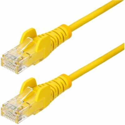5ft Yellow Slim Cat6 Ethernet Cable, Snagless, 100w Poe, Utp, Lszh, 28awg Bare C