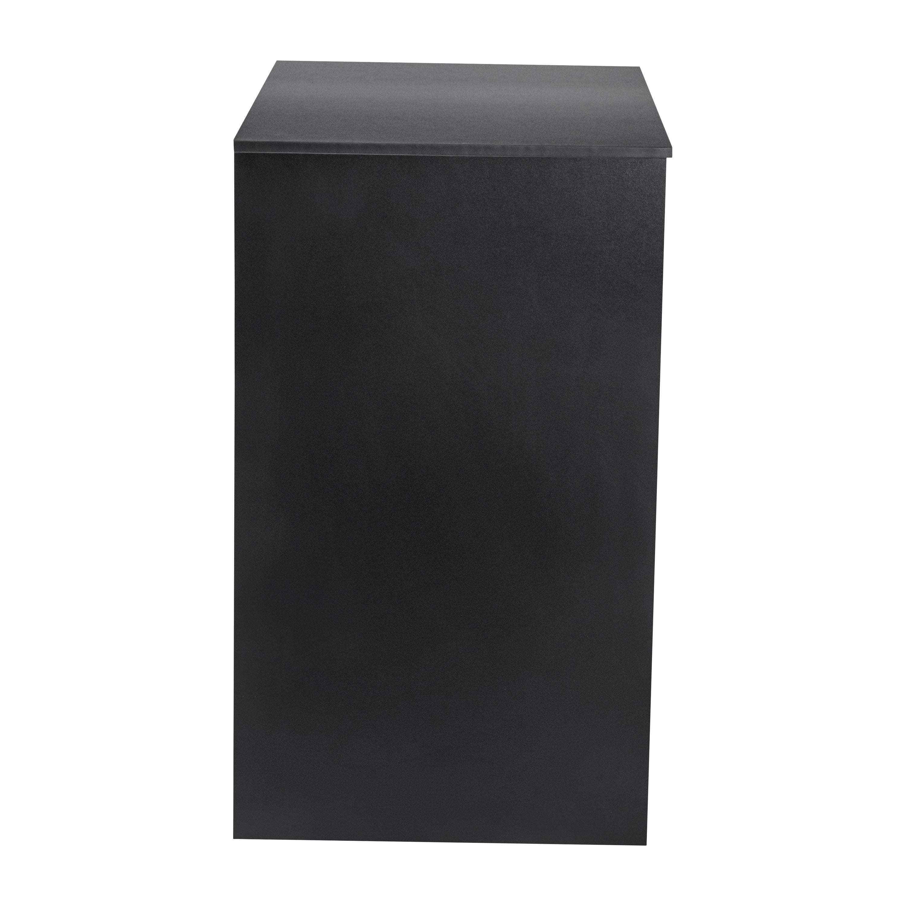 Lotus Mini Fridge Bookshelf Storage Station Organizer with Cubbies in Black