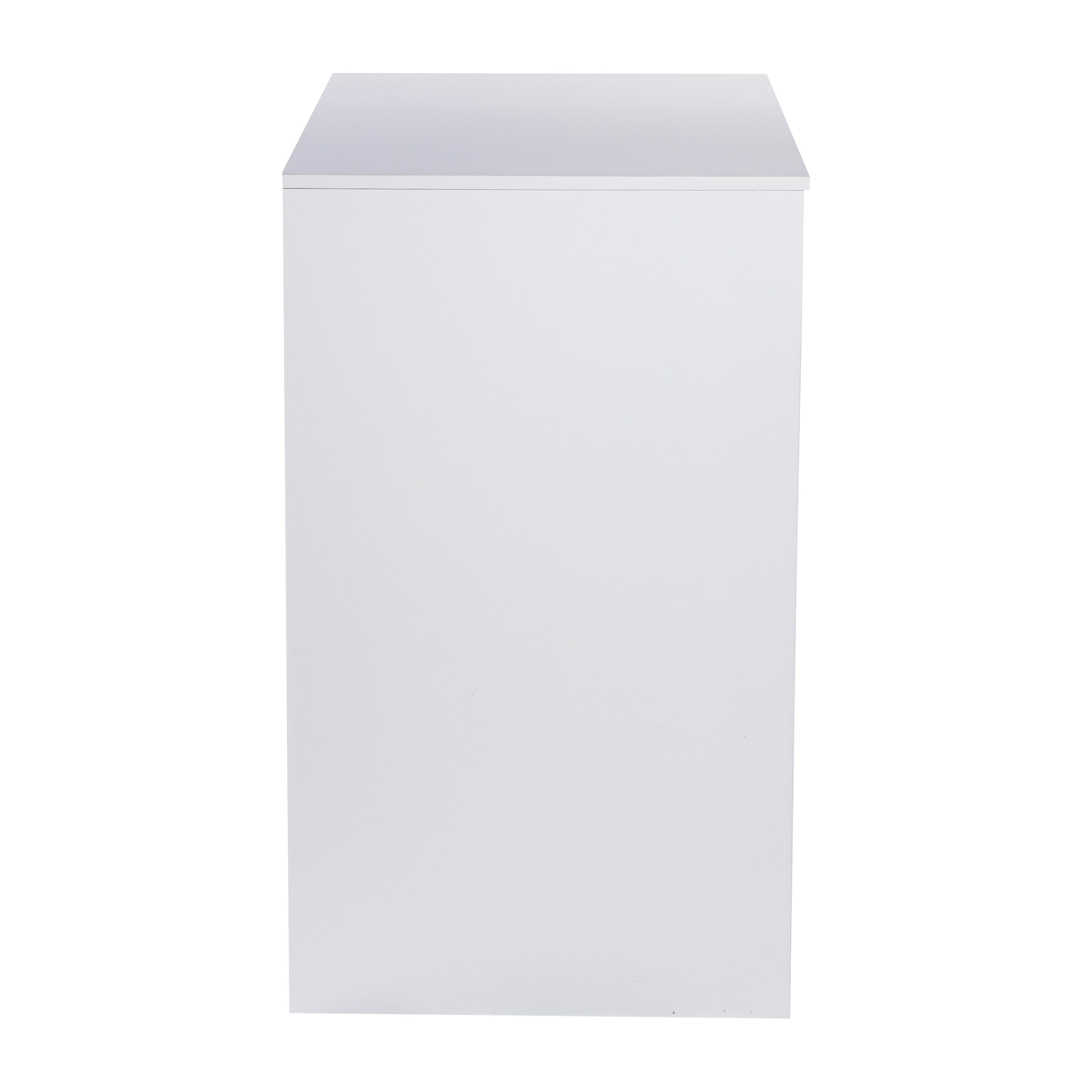 Lotus Mini Fridge Bookshelf Storage Station Organizer with Cubbies in White