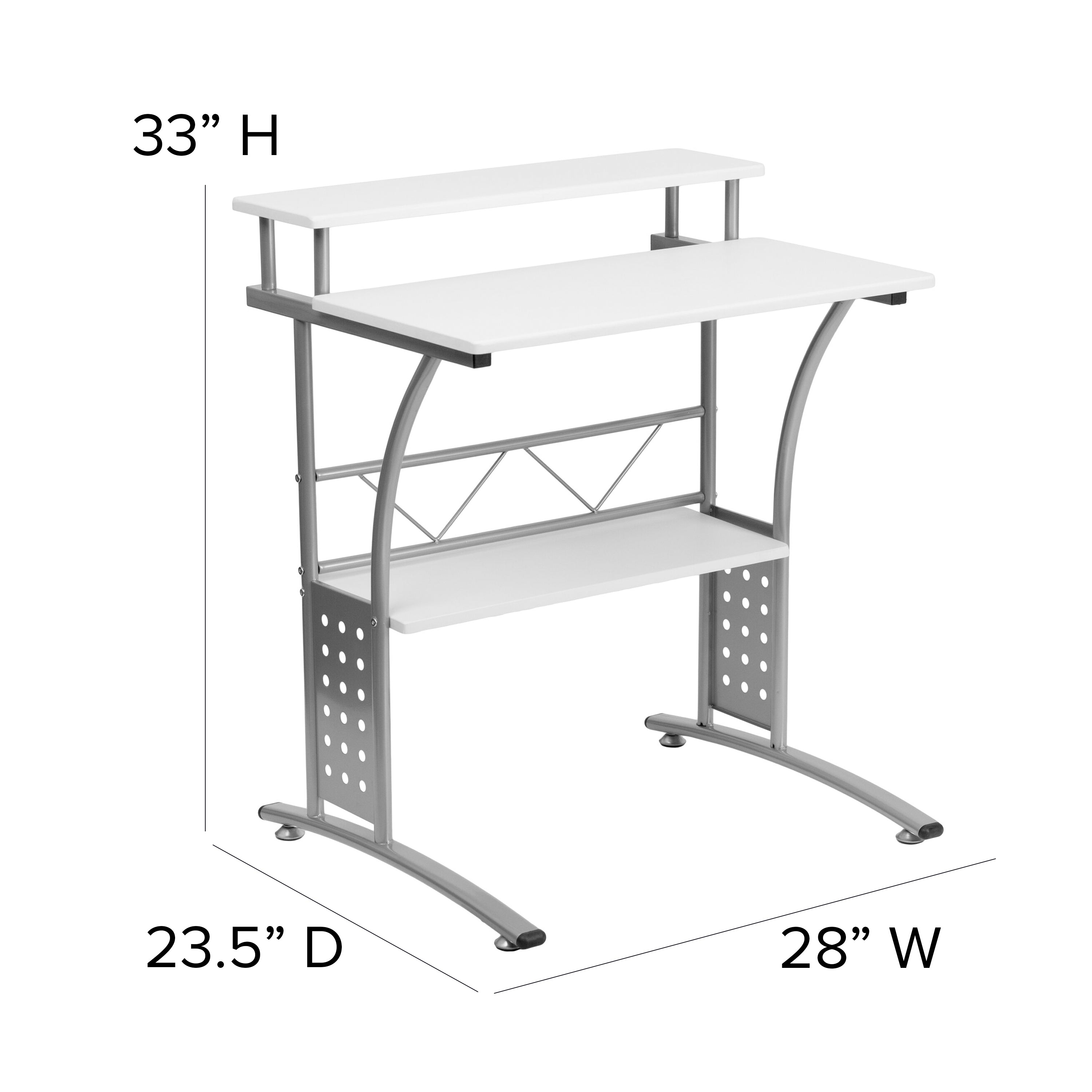 Clifton White Computer Desk